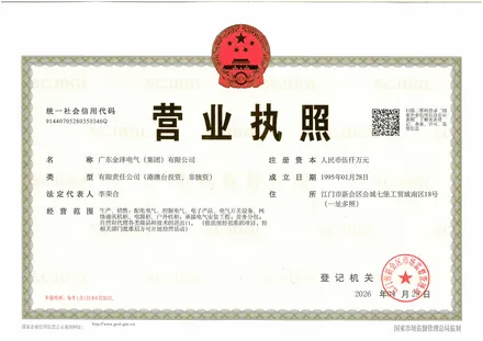 广东金泽电气营业执照